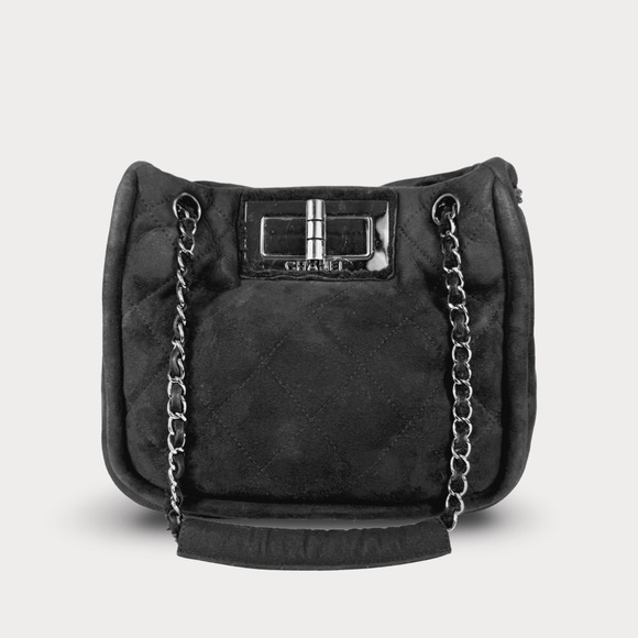 Chanel Quilted Shearling Mademoiselle Turn Lock Tote - Picture 1 of 13